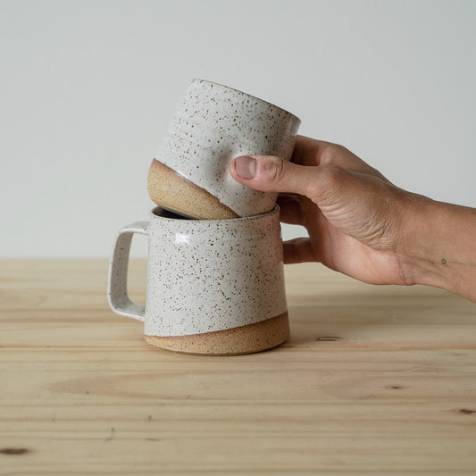 Mini-Barrel Mug - Speckled White