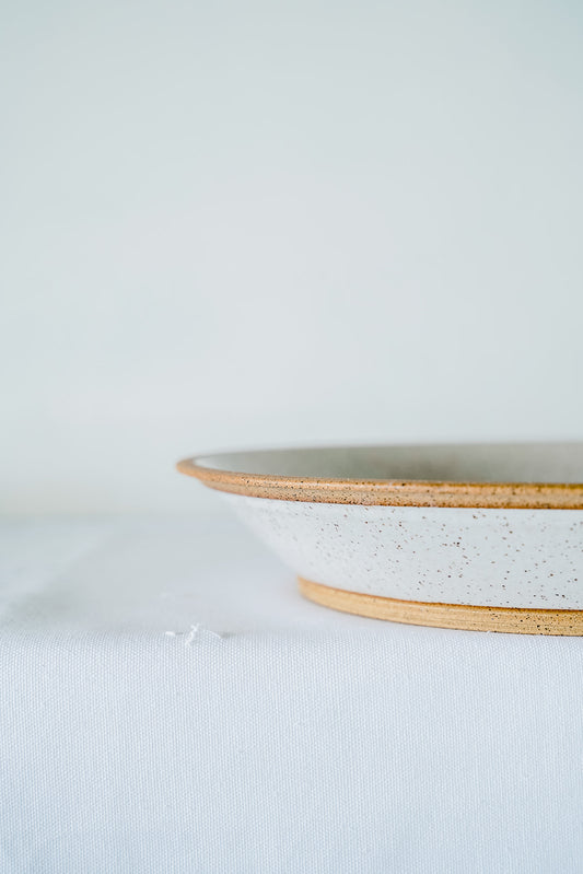Serving Bowl - Speckled White