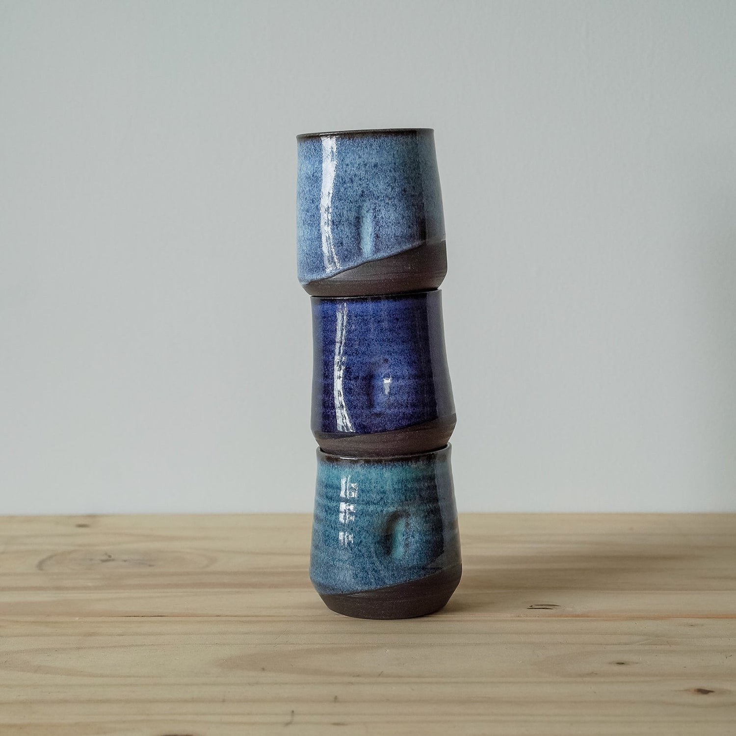 Three Good Wheel Ceramics tumblers stacked