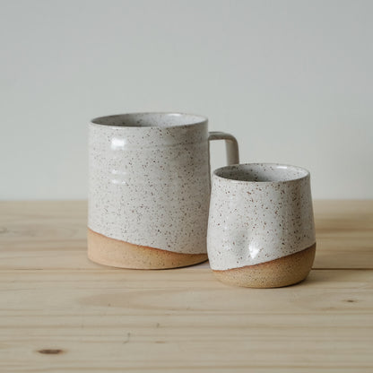 Barrel Mug - Speckled White