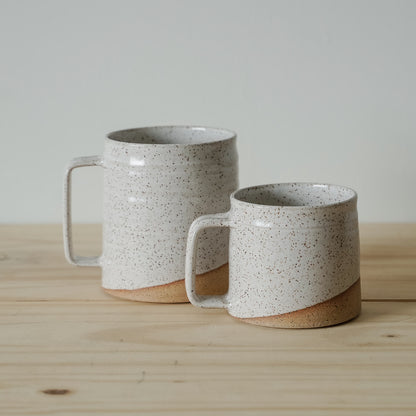 Barrel Mug - Speckled White