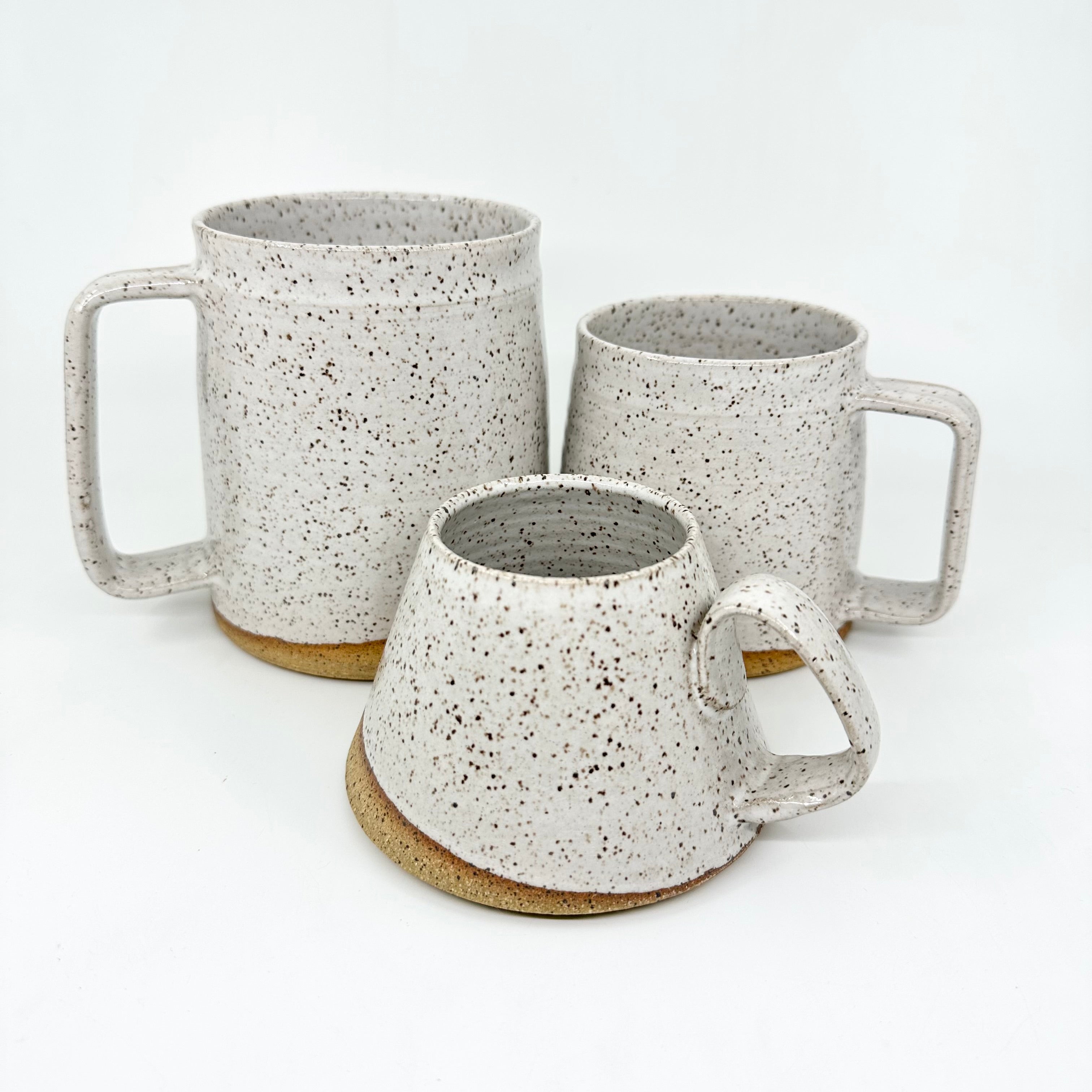 Barrel Mug - Speckled White